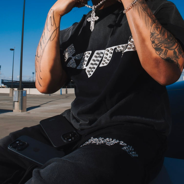 DIAMOND SWEAT PANTS (BLACK)