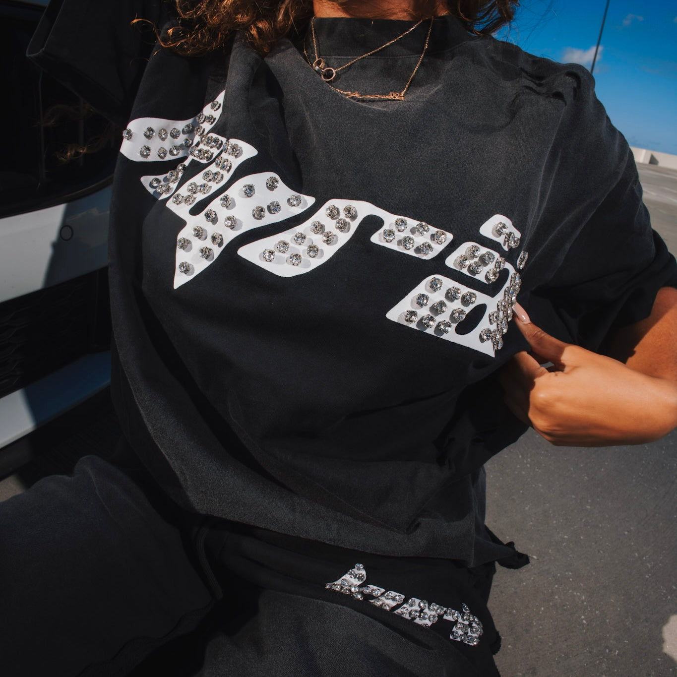 DIAMOND SWEAT PANTS (BLACK)