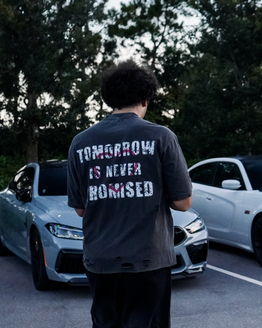 TMR IS NVR PROMISED Tee - Gray