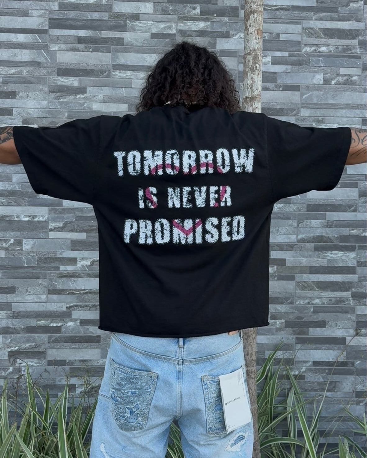 TMR IS NVR PROMISED Tee - Black