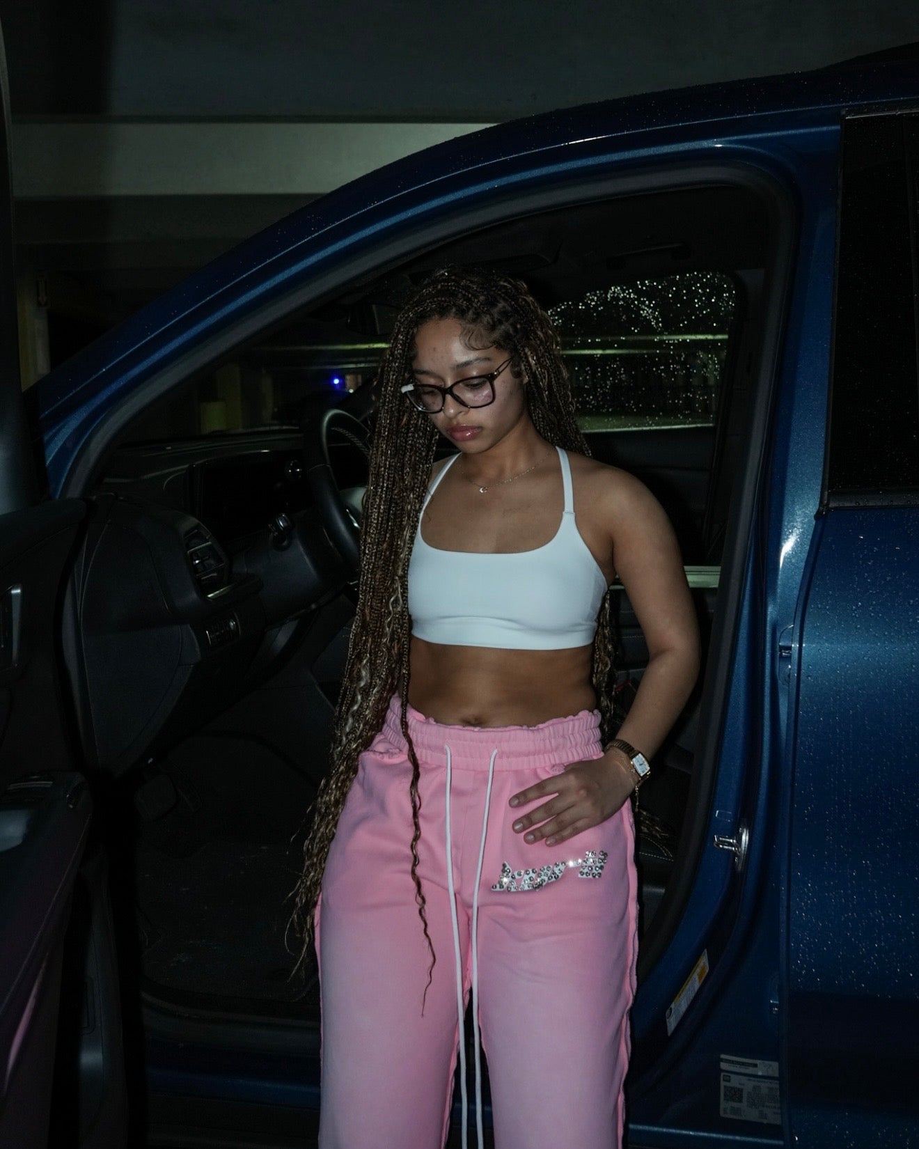Diamond Sweatpants — Pink