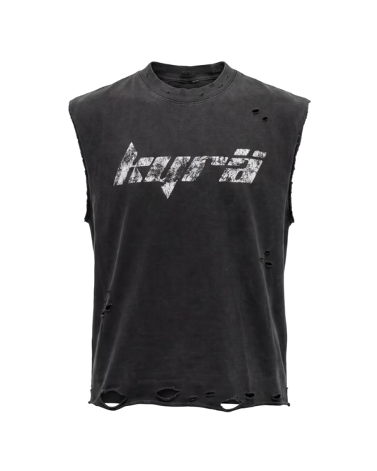 TMR IS NVR PROMISED Cutoff Tee - Gray